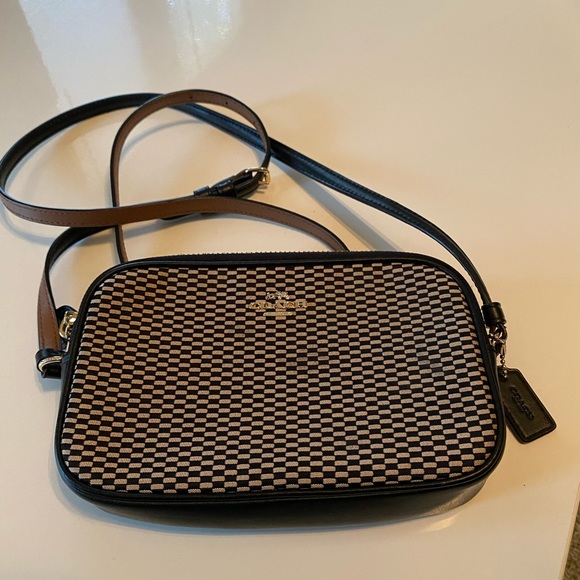 Coach Handbags - Small COACH Checker Print Crossbody